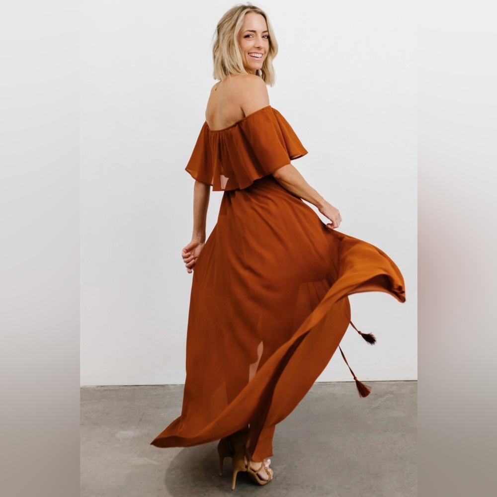 Baltic Born Victoria Off Shoulder Maxi Dress S